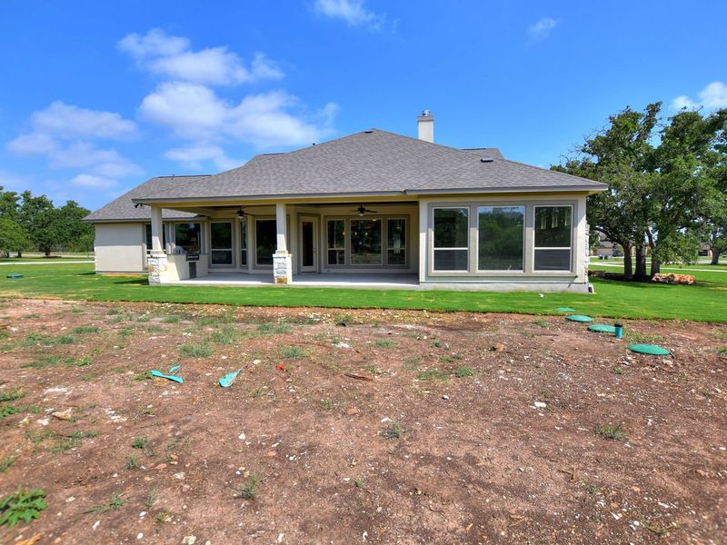 Representative exterior details of a home built from the San Simeon I by Giddens Homes in Clearwater Ranch, Liberty Hill (Image 111).