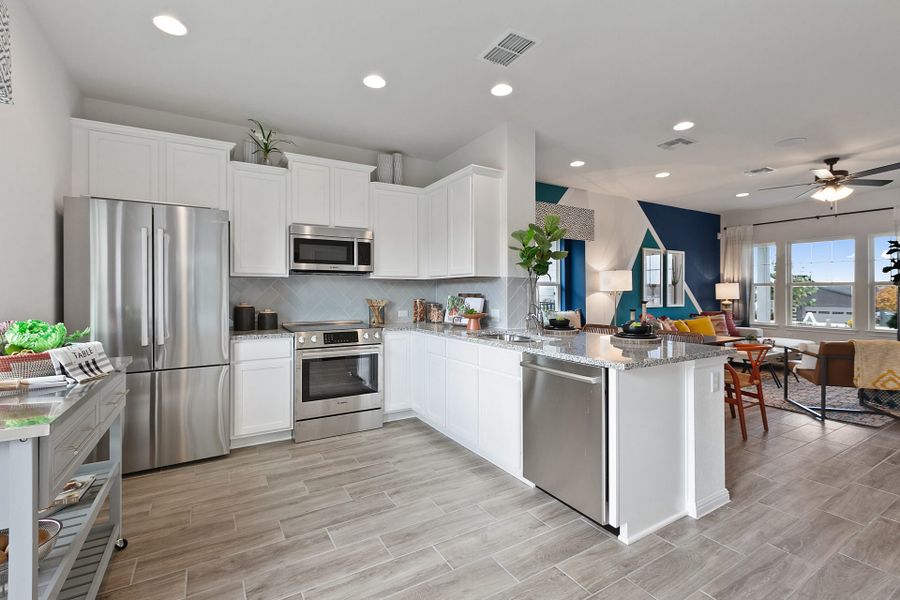Furnished interior view inside a new home in Whisper Valley, Manor (Image 14).