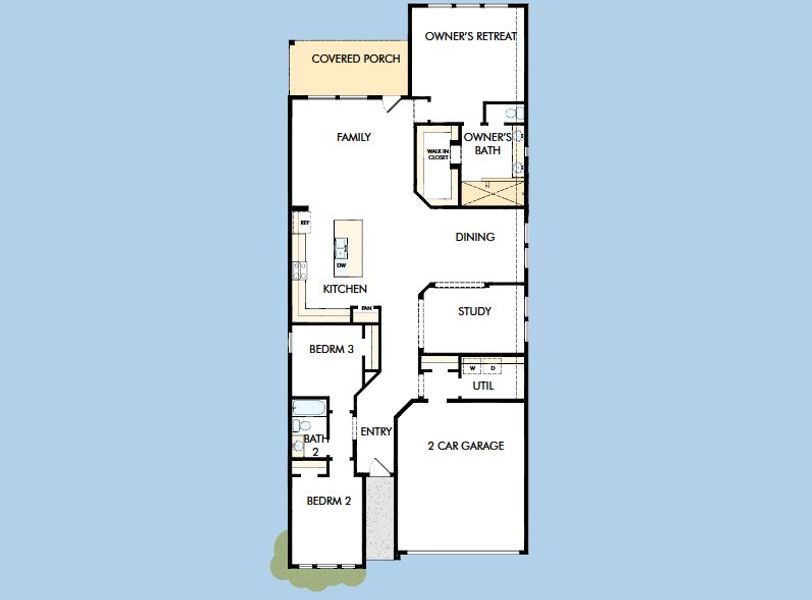 2D floor plan layout for the The Gardenia by David Weekley Homes in Briggs Ranch – Select Classic Series, San Antonio, TX (Image 4). 2D floor plan layout for the The Gardenia by David Weekley Homes in Briggs Ranch – Select Classic Series, San Antonio, TX (Image 4).