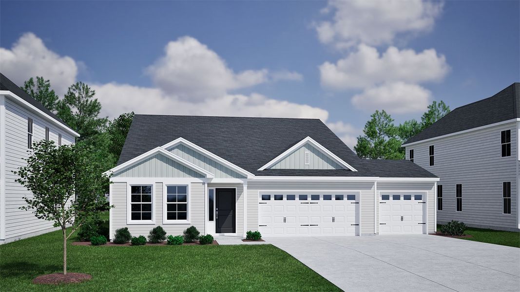 Representative exterior photo of a completed home built from the Lanier - Genesis Value Collection by Mungo Homes in Rich Square, Ash, NC (Image 8).