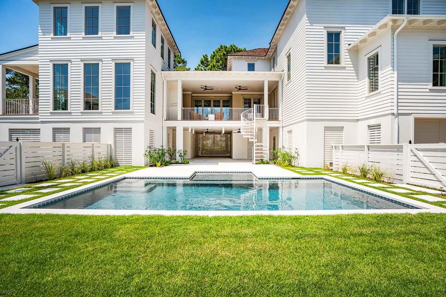 Exterior details and patio area of a home in , Johns Island (Image 32).