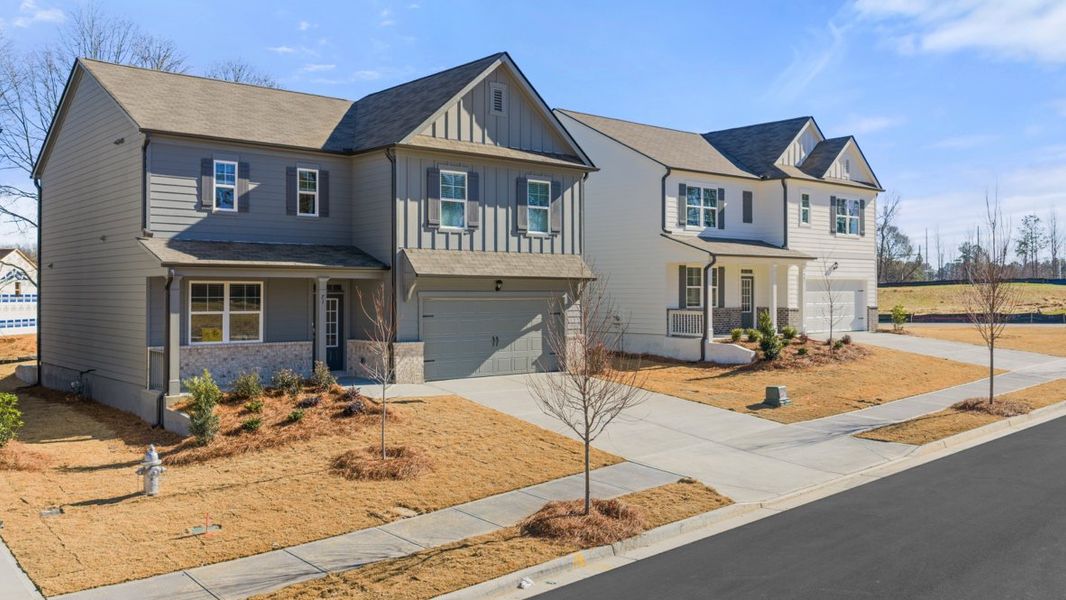 Representative exterior photo of a completed home built from the Galen by D.R. Horton in Braselton Village, Braselton, GA (Image 20). Representative exterior photo of a completed home built from the Galen by D.R. Horton in Braselton Village, Braselton, GA (Image 20).