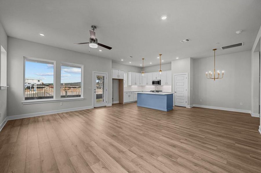 Family Room - Dining - Kitchen