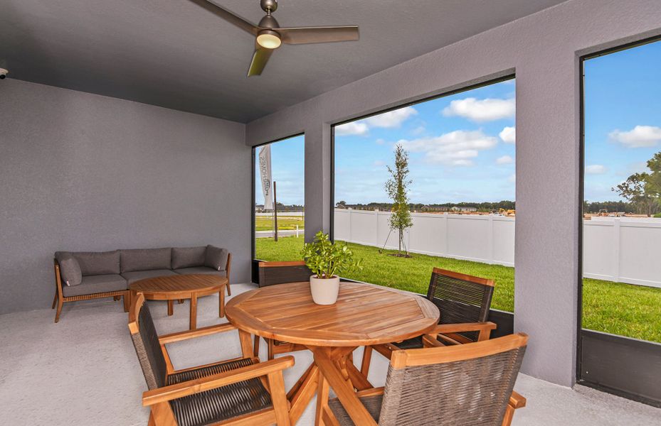 Exterior details and patio area of a home in Caldera, Spring Hill (Image 3).