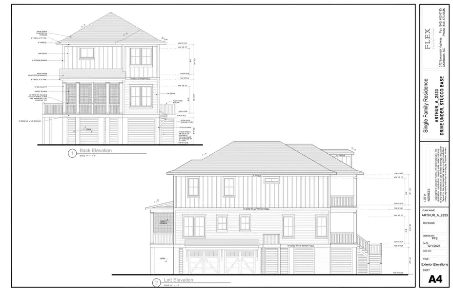 Exterior rendering of this home design in , Johns Island, SC (Image 3).