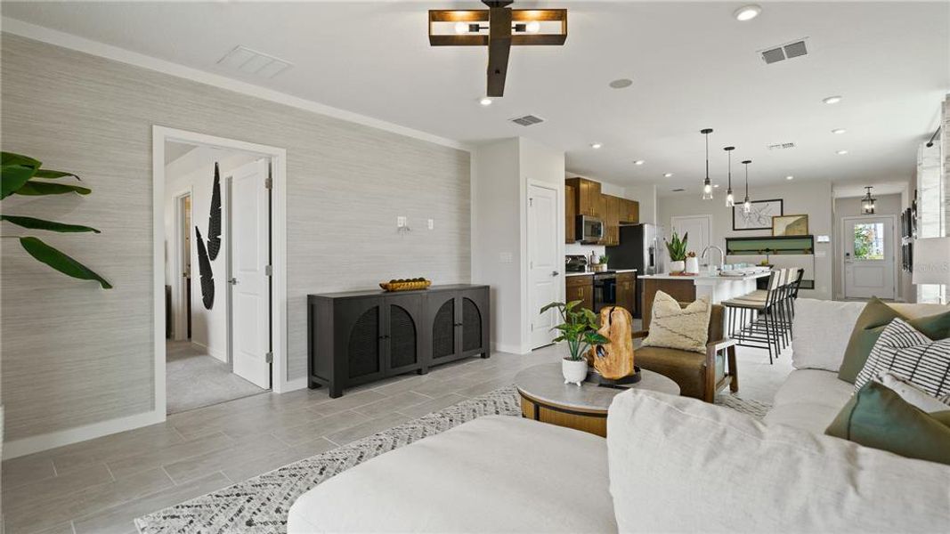 Furnished interior view inside a new home in Hamilton Bluff, Haines City (Image 12). Furnished interior view inside a new home in Hamilton Bluff, Haines City (Image 12).