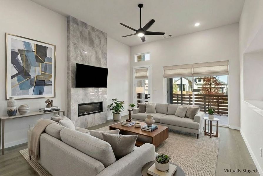 Furnished interior view inside a new home in Willow Grove Single-Family Homes, Melissa (Image 5).