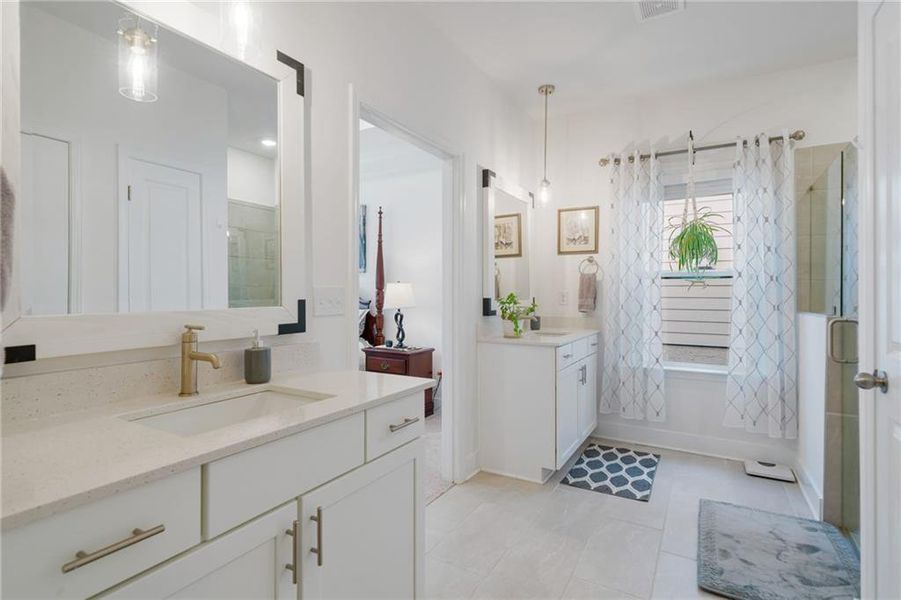 Furnished interior view inside a new home in Hickory Bluffs, Canton (Image 16).