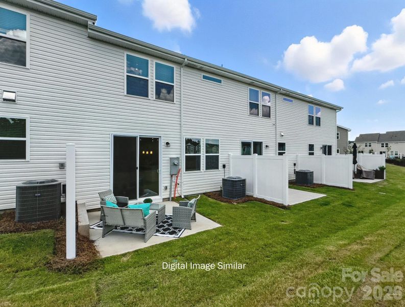 Exterior details and patio area of a home in Bailey Run, Charlotte (Image 27).