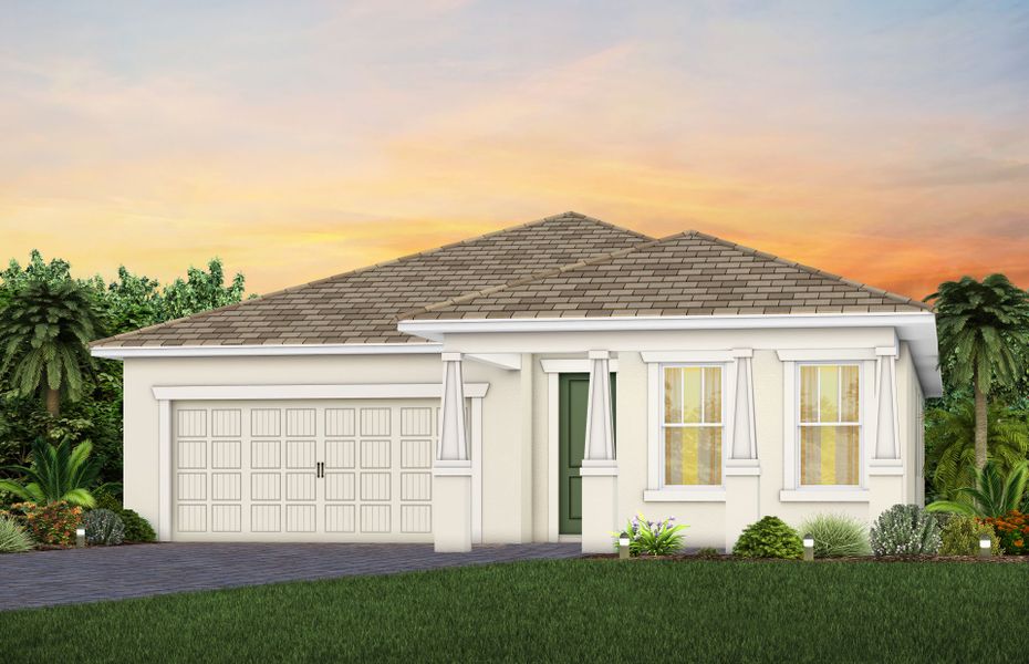 Representative exterior photo of a completed home built from the Coral by Pulte Homes in SeaFlower, Bradenton, FL (Image 19).