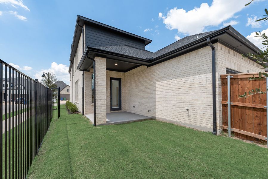 Exterior details and patio area of a home in Cottages of Celina, Celina (Image 23).