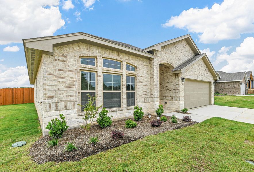 Representative exterior photo of a completed home built from the Sherwood by Cheldan Homes in Craftsmen's Corner, Cleburne, TX (Image 21).
