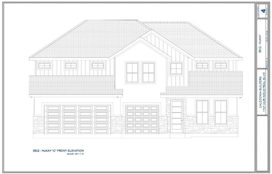 Representative rendering of the exterior for the The McKay by Caledonia Builders (Image 3).