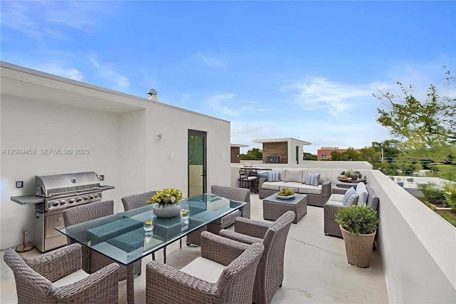 Exterior details and patio area of a home in , Miami (Image 20). Exterior details and patio area of a home in , Miami (Image 20).
