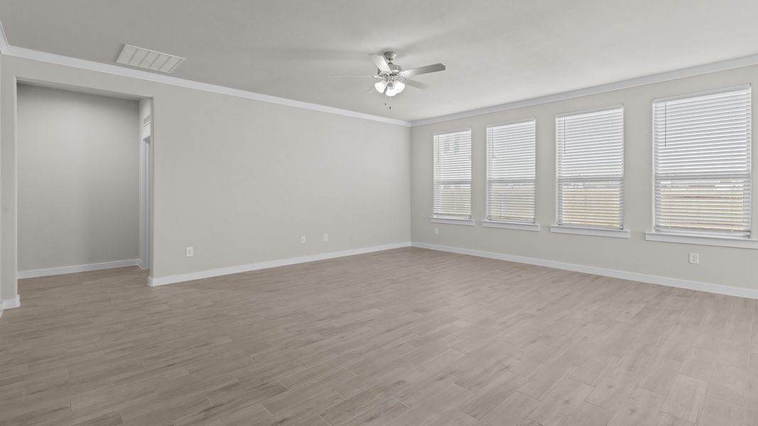 Representative unfurnished interior of a home built from the LAKEMONT by D.R. Horton in Northwest Passage, Midland (Image 11). Representative unfurnished interior of a home built from the LAKEMONT by D.R. Horton in Northwest Passage, Midland (Image 11).