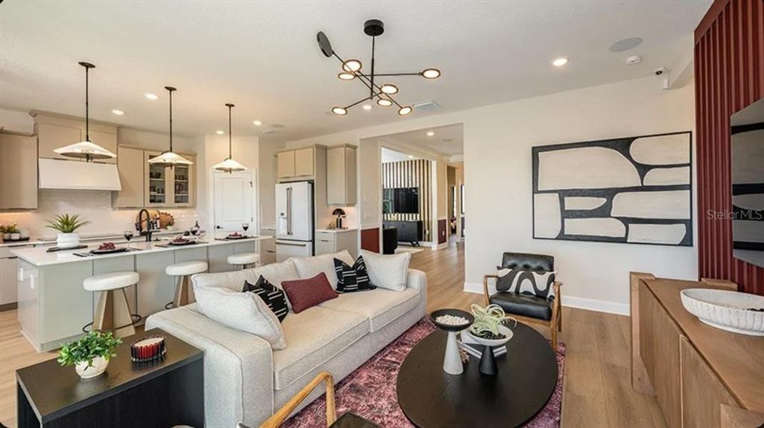 Furnished interior view inside a new home in Esplanade at Starling, Punta Gorda (Image 6).