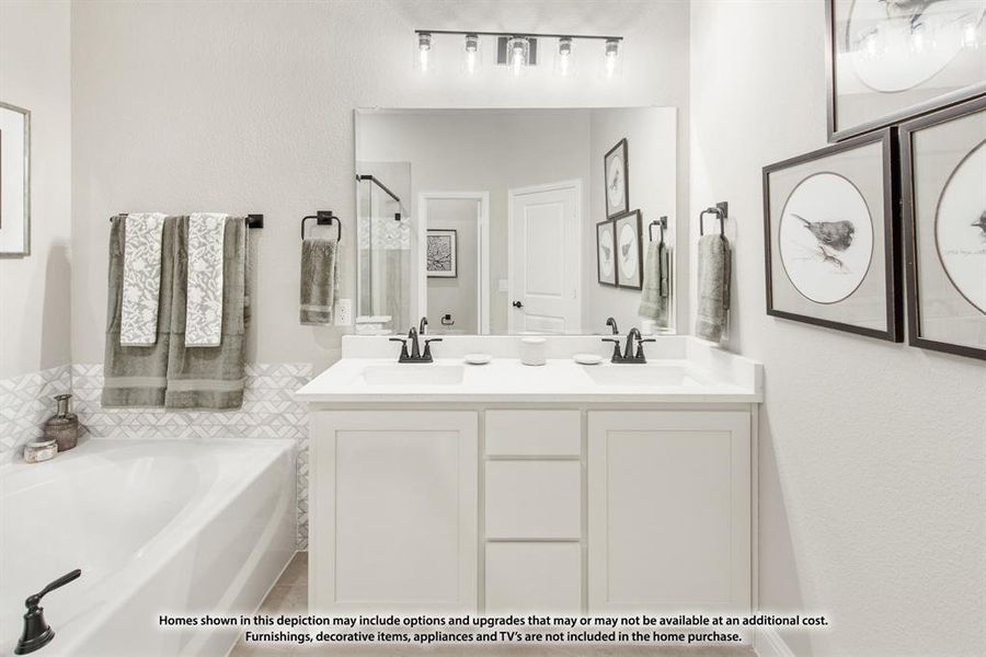 Furnished interior view inside a new home in Union Park, Little Elm (Image 24).