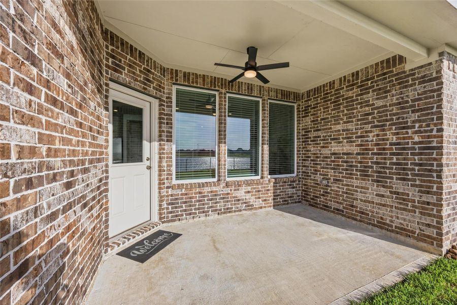 Covered Patio with Ceiling Fan