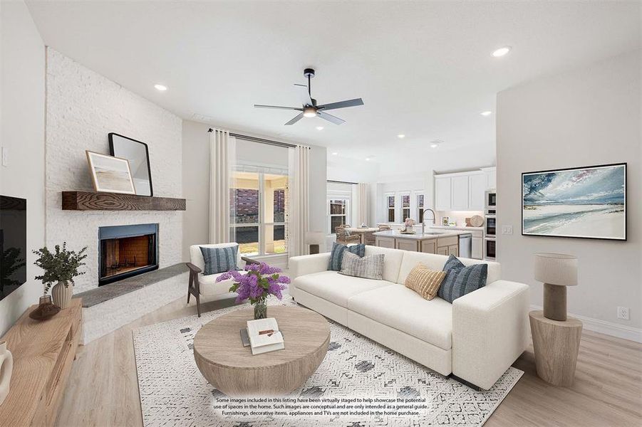 Furnished interior view inside a new home in Mockingbird Hills 60-65, Joshua (Image 8).