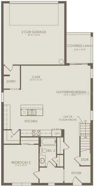 2D floor plan layout of this home in EverBe, Orlando, FL (Image 3).