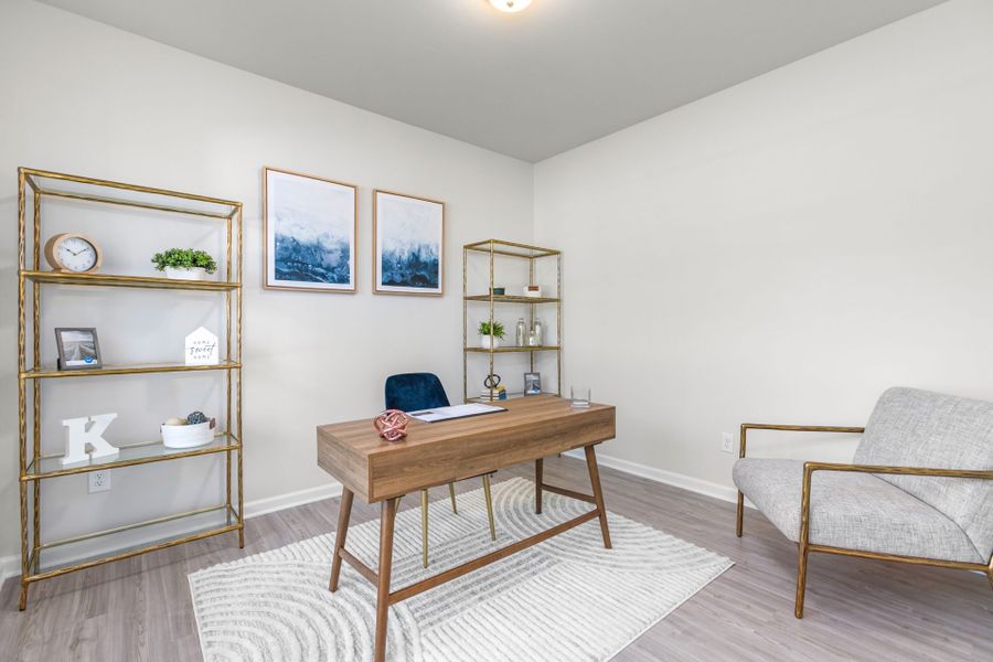 Representative furnished interior of a home built from the Greensboro by Keystone Homes NC in The Wilcox, Greensboro (Image 8).