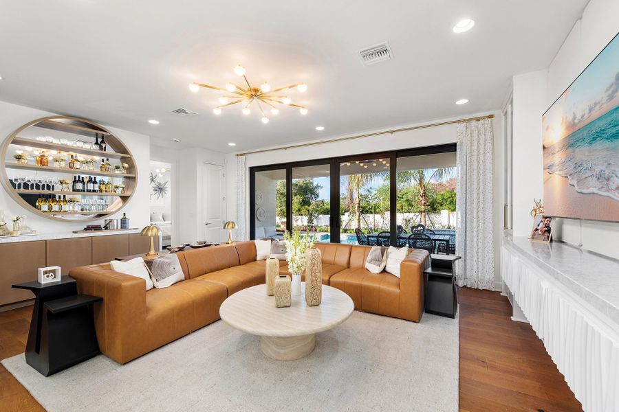 Representative furnished interior of a home built from the Exuma by GL Homes in Valencia Harbor (55+), Fort Myers (Image 11).
