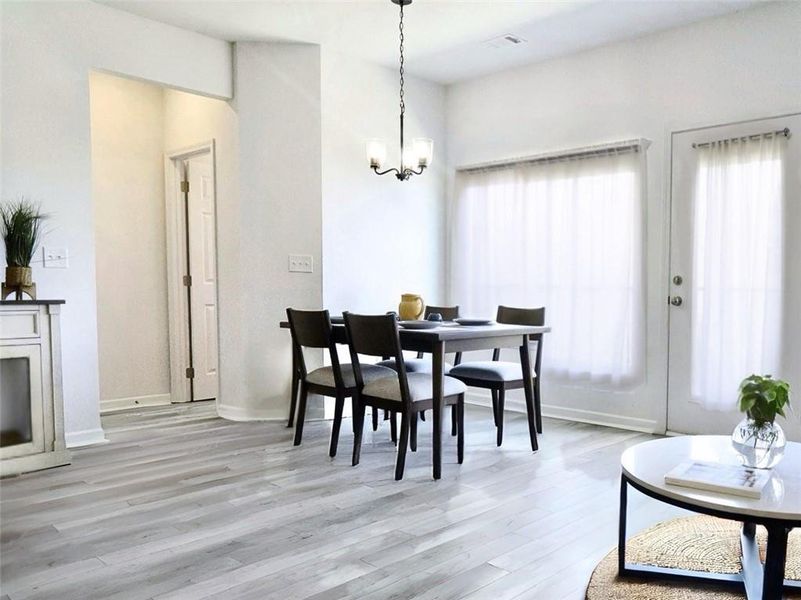 Furnished interior view inside a new home in , Fairmount (Image 7). Furnished interior view inside a new home in , Fairmount (Image 7).