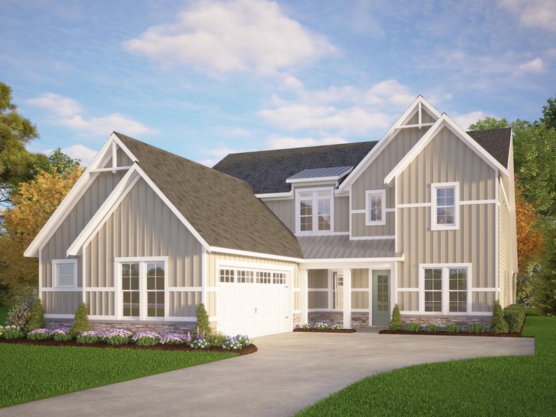 Representative exterior photo of a completed home built from the The Emerson by RobuckHomes in East & Mason, Wilmington, NC (Image 25). Representative exterior photo of a completed home built from the The Emerson by RobuckHomes in East & Mason, Wilmington, NC (Image 25).