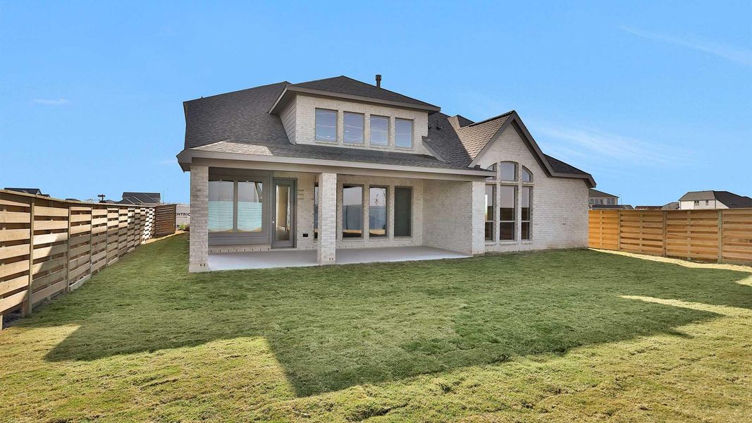 Exterior details and patio area of a home in Austin Point 60', Richmond (Image 3).