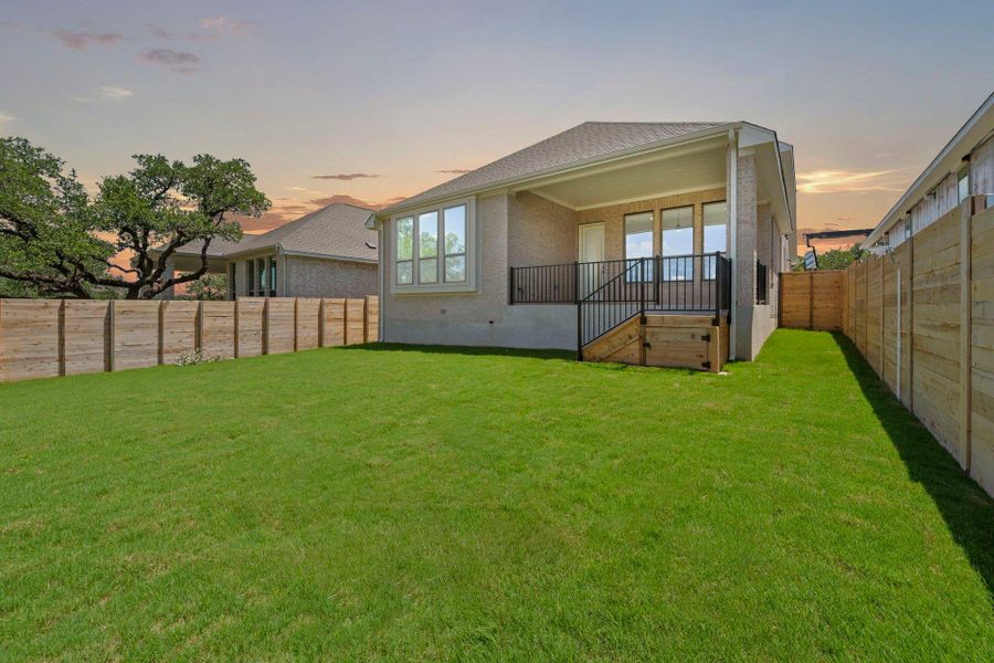 Rear of Home and Private Backyard Rear of Home and Private Backyard
