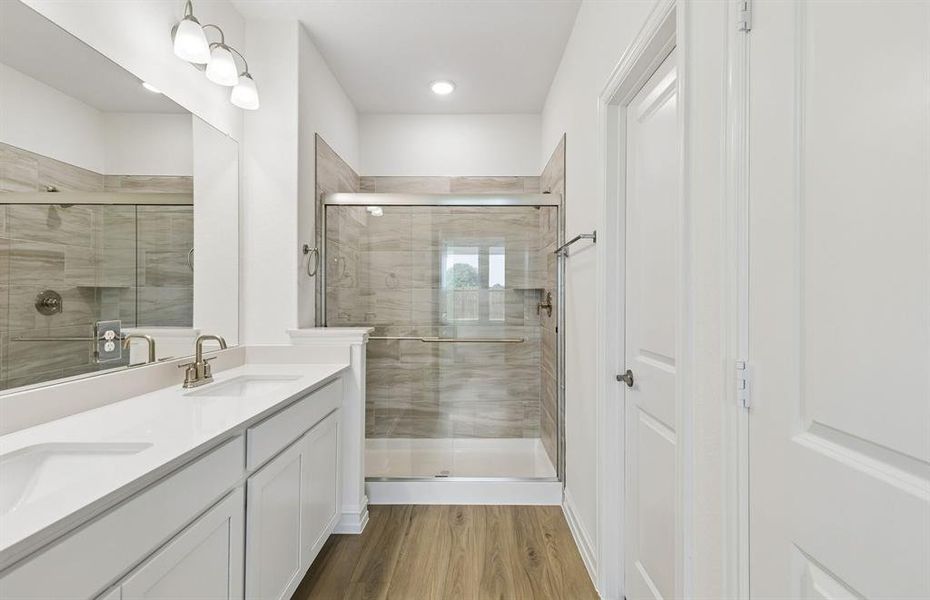 *Floorplan representation, not actual home - Owner's private bath with double vanity