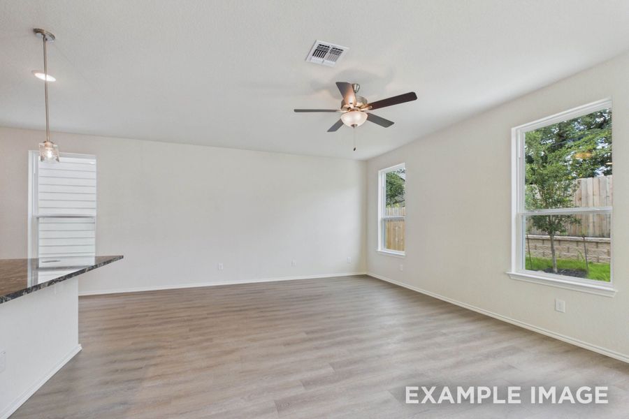 Representative unfurnished interior of a home built from the The Charlotte D by Davidson Homes LLC in Buffalo Way Villas, Houston (Image 12). Representative unfurnished interior of a home built from the The Charlotte D by Davidson Homes LLC in Buffalo Way Villas, Houston (Image 12).