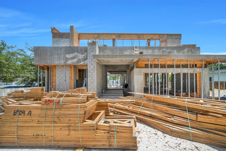 In-progress construction of a new home in , Miami Shores, FL (Image 25).
