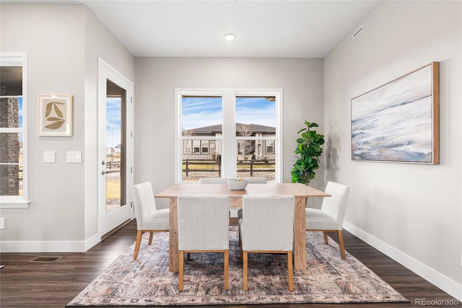 Furnished interior view inside a new home in Hilltop at Inspiration, Aurora (Image 28).
