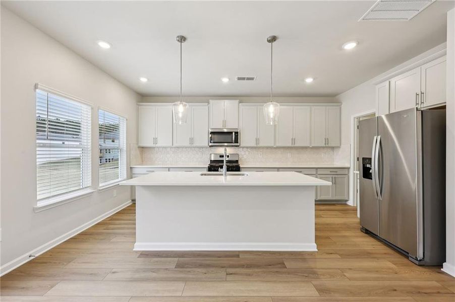 Furnished interior view inside a new home in Parkside at Grayson, Grayson (Image 8).