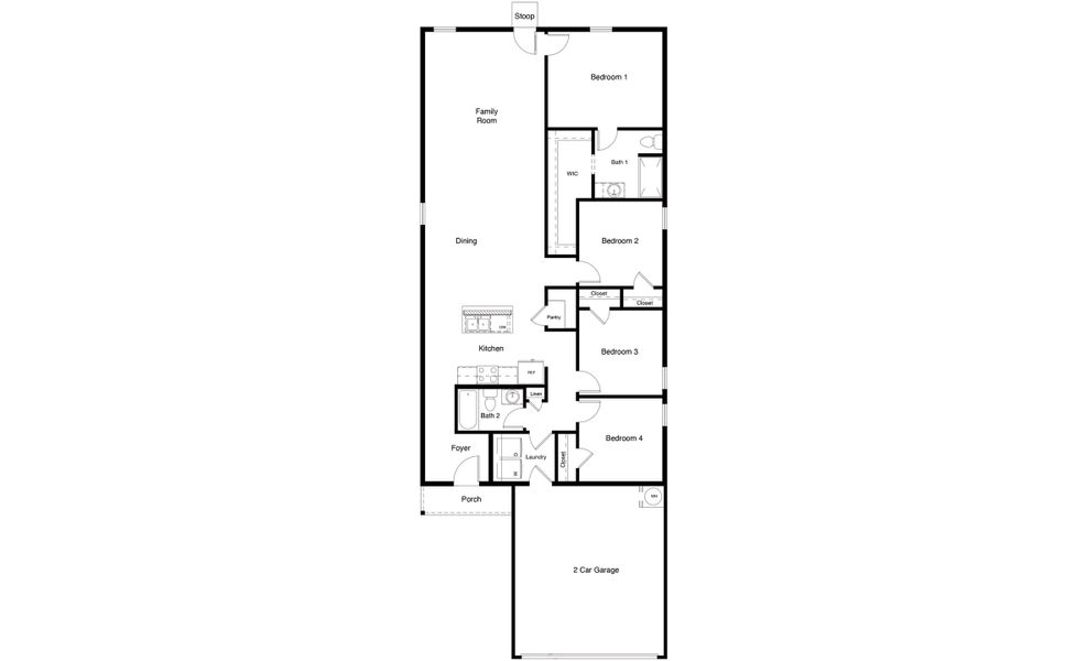 2D floor plan layout of this home in Hickory Grove, Krum, TX (Image 4). 2D floor plan layout of this home in Hickory Grove, Krum, TX (Image 4).