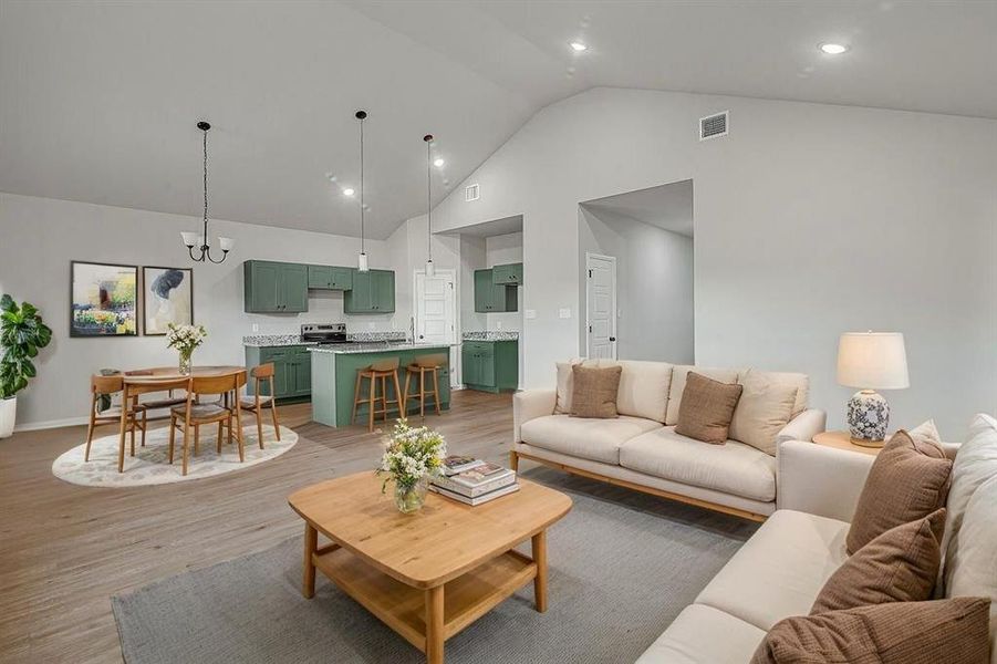 Furnished interior view inside a new home in , Fort Worth (Image 7). Furnished interior view inside a new home in , Fort Worth (Image 7).