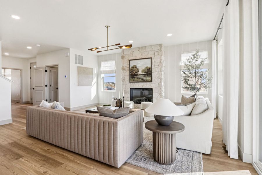 Furnished interior view inside a new home in Trailside, Timnath (Image 24).