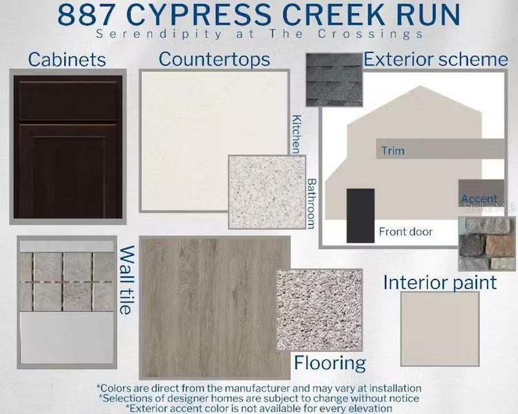 Sample of building materials used in homes in The Crossings - Single-Family Homes, St. Cloud (Image 8).