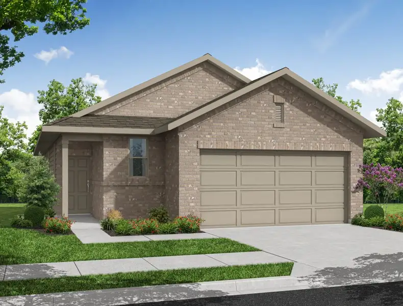 Representative exterior photo of a completed home built from the Fig by Impression Homes in Bryant Farms, Melissa, TX (Image 2). Representative exterior photo of a completed home built from the Fig by Impression Homes in Bryant Farms, Melissa, TX (Image 2).