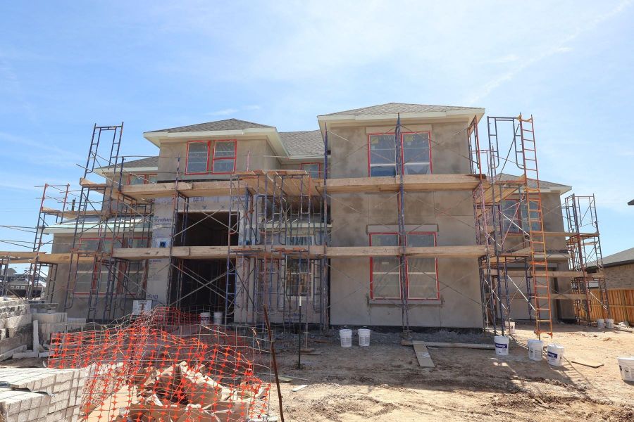 In-progress construction of a new home in Dunham Pointe, Cypress, TX (Image 4).