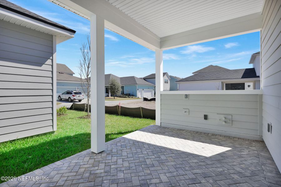 Exterior details and patio area of a home in Seabrook Village at Seabrook, Ponte Vedra (Image 21).