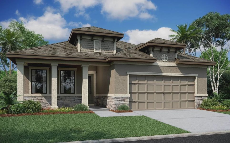 Representative exterior photo of a completed home built from the Pompei by Vitale Homes in Rose Haven, New Port Richey, FL (Image 3).
