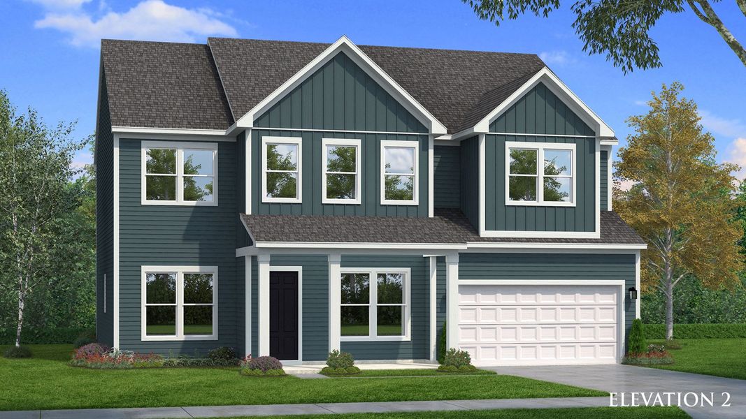 Representative exterior photo of a completed home built from the Grace II by DRB Homes in Marlon's Creek, Spring Hill, TN (Image 21).