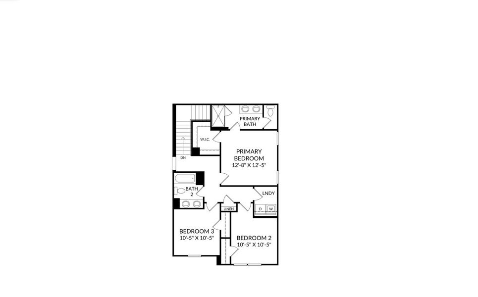2D floor plan layout for the Mae by Stanley Martin Homes in Avalon Park Wesley Chapel Single Family Homes, Wesley Chapel, FL (Image 5).