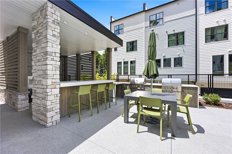 Exterior details and patio area of a home in , Atlanta (Image 19).