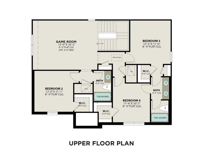 2D floor plan layout for the The Sequoia A by Davidson Homes LLC in Bricewood, San Antonio, TX (Image 4).