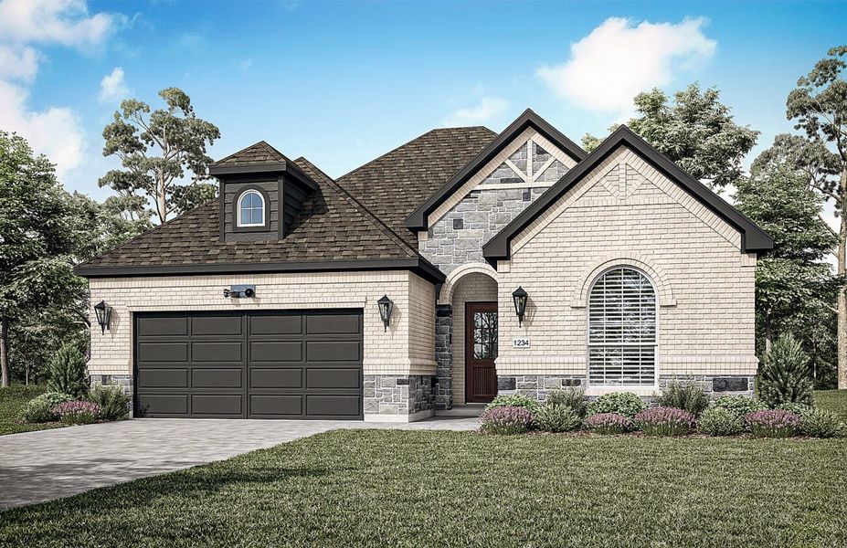 Representative exterior photo of a completed home built from the Carmina by Ladera Texas in Ladera Prosper, Prosper, TX (Image 11).