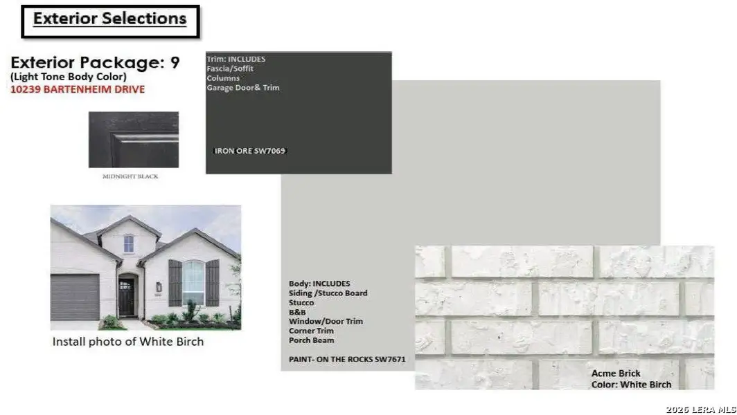 Sample of building materials used in homes in Rhine Valley, Schertz (Image 3). Sample of building materials used in homes in Rhine Valley, Schertz (Image 3).