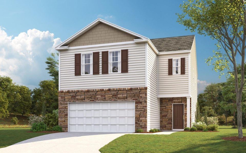 Representative exterior photo of a completed home built from the Elston by D.R. Horton in Johnson Farms, Greeneville, TN (Image 19).